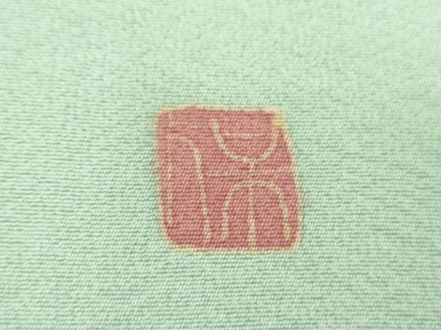 平和屋着物●本加賀友禅作家　鶴見保次　訪問着　草花文　正絹　逸品　DABJ8672ps