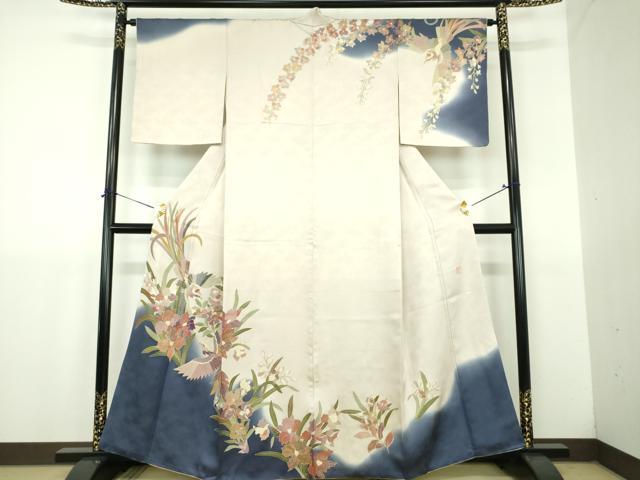 平和屋着物●訪問着　作家物　鳳凰花文　暈し染め　金彩　正絹　逸品　DABJ8677ps