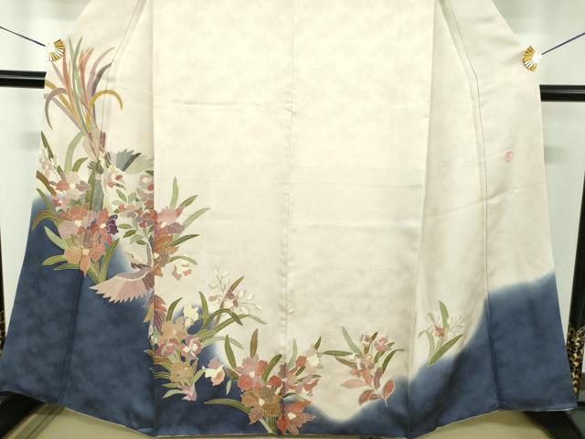 平和屋着物●訪問着　作家物　鳳凰花文　暈し染め　金彩　正絹　逸品　DABJ8677ps