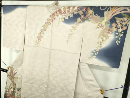 平和屋着物●訪問着　作家物　鳳凰花文　暈し染め　金彩　正絹　逸品　DABJ8677ps