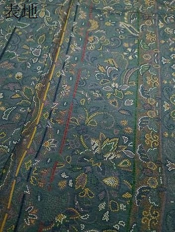 平和屋着物▼上質な小紋　更紗花間道　正絹　逸品　DABJ8678ps