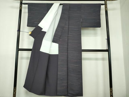 平和屋着物▼上質な小紋　霞文　暈し染め　正絹　逸品　DABJ8679ps