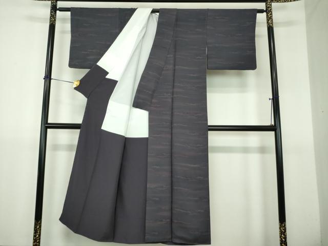 平和屋着物▼上質な小紋　霞文　暈し染め　正絹　逸品　DABJ8679ps