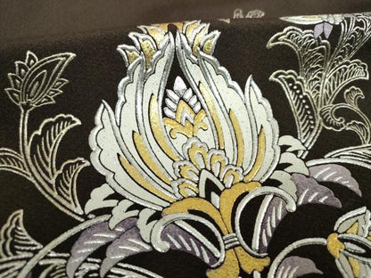 平和屋着物●金彩友禅　卓越技能者・名工・和田光正　訪問着　更紗花文　暈し染め　金銀彩　正絹　逸品　DABJ8682ps