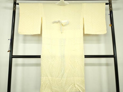 平和屋着物●長襦袢　無双仕立て　絞り　麻の葉文様　正絹　逸品　DABJ8684ps