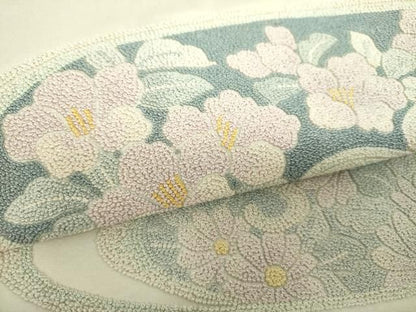 平和屋着物▼中国三大刺繍　総相良刺繍　総刺繍　太鼓柄袋帯　流水花文　正絹　逸品　DABJ8741ps