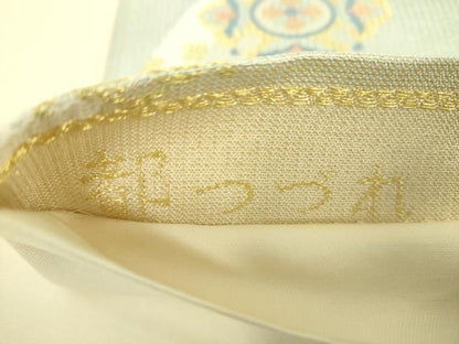平和屋着物▼六通柄袋帯　都つづれ　正倉院花文　金銀糸　正絹　逸品　DABJ8753ps