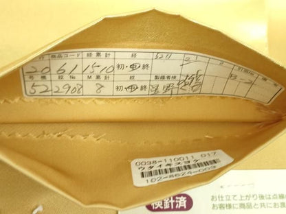 平和屋着物▼「美しいキモノ」お馴染みのメーカー となみ織物 六通柄袋帯 沈金箔 飛鶴文 引箔 上代198万 証紙付き 逸品 未使用 DABJ8838ps
