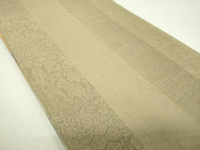 平和屋着物▼両面　六通柄袋帯　霞箔散らし　金銀糸　正絹　逸品　DABJ8849ps
