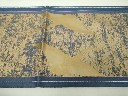 平和屋着物▼太鼓柄袋帯　飛鶴文　金銀糸　正絹　逸品　DABJ8870ps