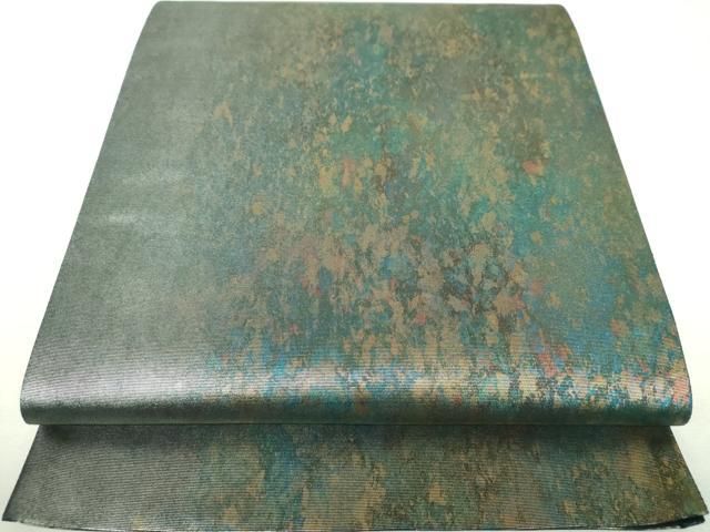 平和屋着物▼六通柄袋帯　霞文　引箔　正絹　逸品　DABJ8878ps