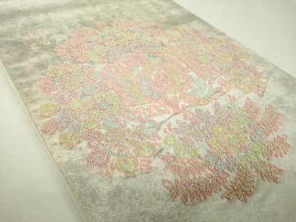 平和屋着物▼中国三大刺繍　相良刺繍　総刺繍　太鼓柄袋帯　鳳凰花文　引箔　正絹　逸品　DABJ8926ps