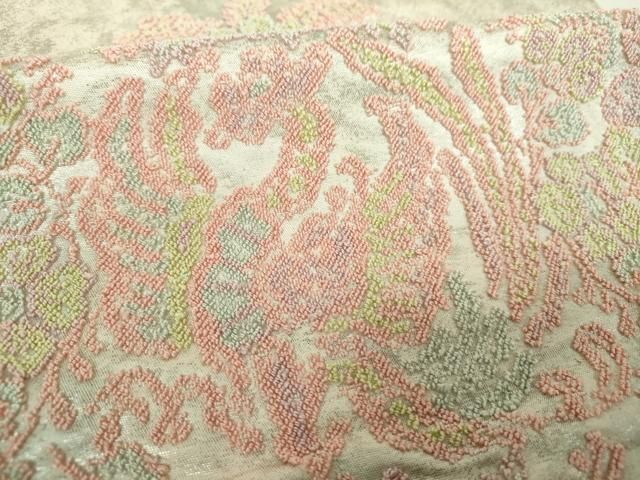 平和屋着物▼中国三大刺繍　相良刺繍　総刺繍　太鼓柄袋帯　鳳凰花文　引箔　正絹　逸品　DABJ8926ps