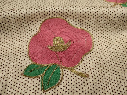 平和屋着物■訪問着　駒刺繍　総刺繍　椿　金糸　正絹　逸品　DABJ9001ya