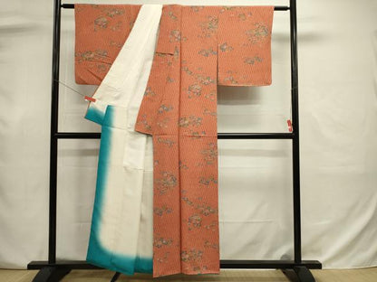 平和屋着物■上質な小紋　風景花鳥文　正絹　逸品　DABJ9002ya
