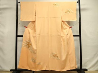 平和屋着物■訪問着　駒刺繍　菊文　暈し染め　金彩　正絹　逸品　未使用　DABJ9008ya