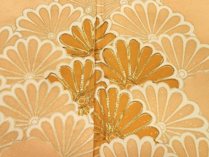 平和屋着物■訪問着　駒刺繍　菊文　暈し染め　金彩　正絹　逸品　未使用　DABJ9008ya