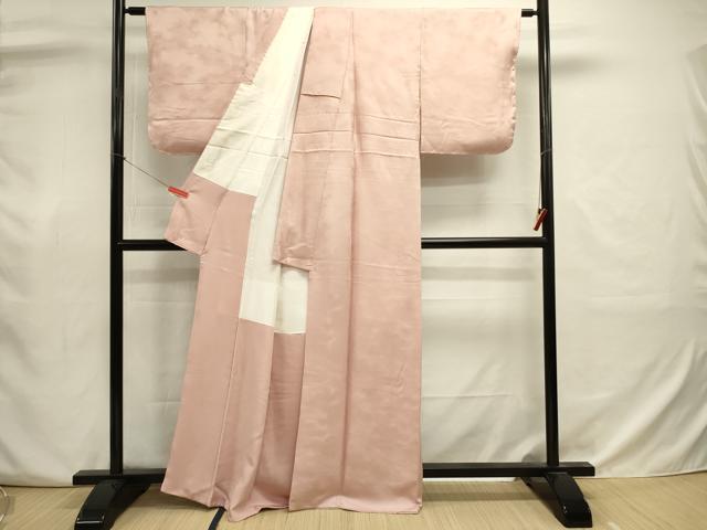 平和屋着物■上質な色無地　霞地紋　虹色　暈し染め　正絹　逸品　DABJ9009ya