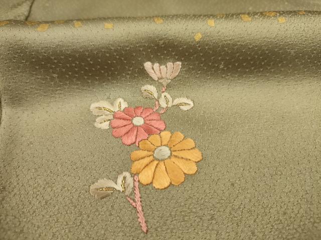 平和屋着物■訪問着　総刺繍　流水花筏文　暈し染め　金彩　正絹　逸品　DABJ9010ya