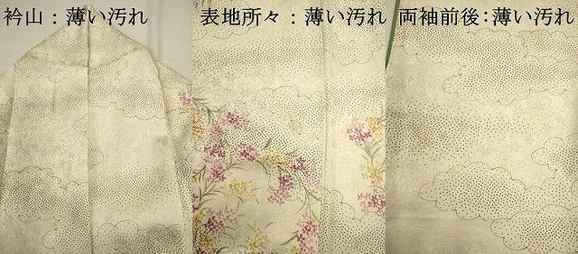 平和屋着物■訪問着　草花文　正絹　逸品　DABJ9015ya