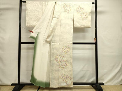 平和屋着物■訪問着　草花文　正絹　逸品　DABJ9015ya