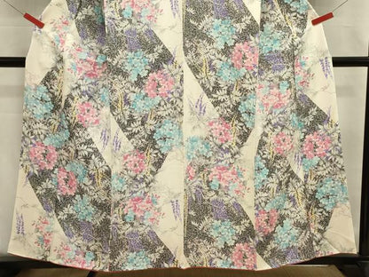 平和屋着物■上質な小紋　草花文　正絹　逸品　DABJ9017ya