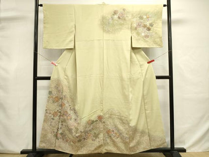 平和屋着物■中国三大刺繍　スワトウ刺繍　汕頭刺繍　総刺繍　訪問着　花唐草文　暈し染め　やまと誂製　正絹　逸品　DABJ9018ya