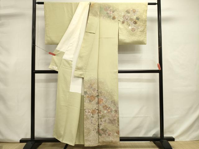 平和屋着物■中国三大刺繍　スワトウ刺繍　汕頭刺繍　総刺繍　訪問着　花唐草文　暈し染め　やまと誂製　正絹　逸品　DABJ9018ya