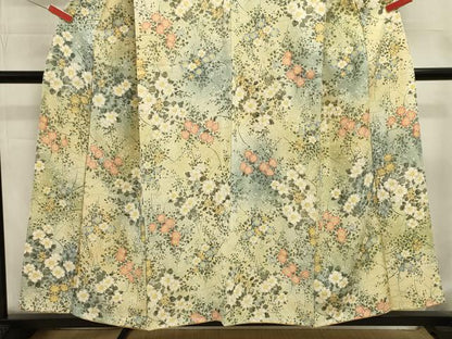 平和屋着物■上質な小紋　草花文　暈し染め　金彩　正絹　逸品　DABJ9019ya