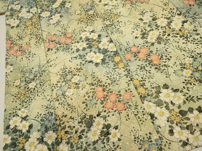 平和屋着物■上質な小紋　草花文　暈し染め　金彩　正絹　逸品　DABJ9019ya