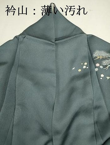 平和屋着物■訪問着　作家物　枝松花文　銀彩　正絹　逸品　DABJ9022ya
