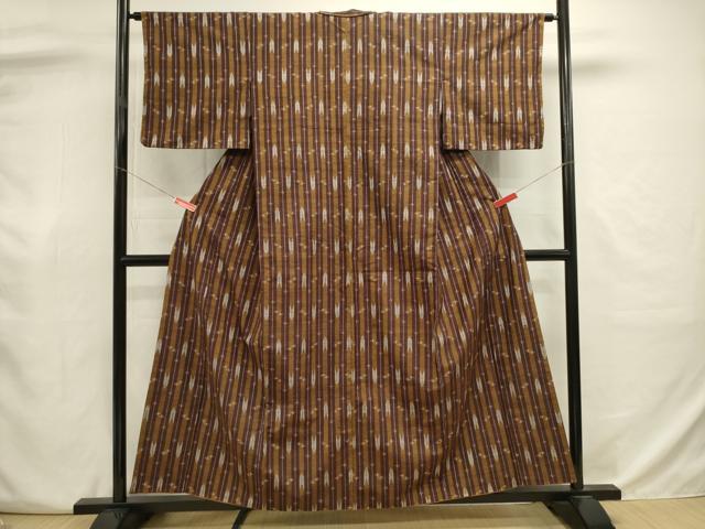平和屋着物■上質な紬　矢羽間道　正絹　逸品　DABJ9023ya