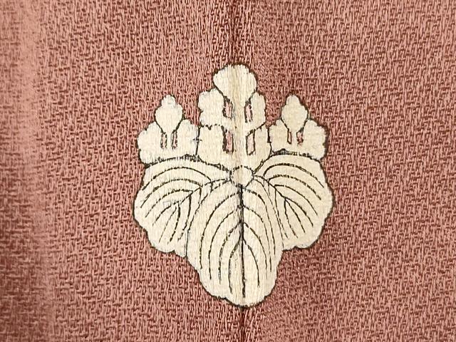 平和屋着物■中国三大刺繍　スワトウ刺繍　汕頭刺繍　総刺繍　無地絵羽訪問着　更紗花鳥文　蘇芳香色　正絹　逸品　DABJ9025ya