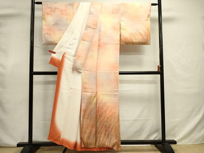 平和屋着物■訪問着　露芝文　暈し染め　金彩　正絹　逸品　DABJ9026ya