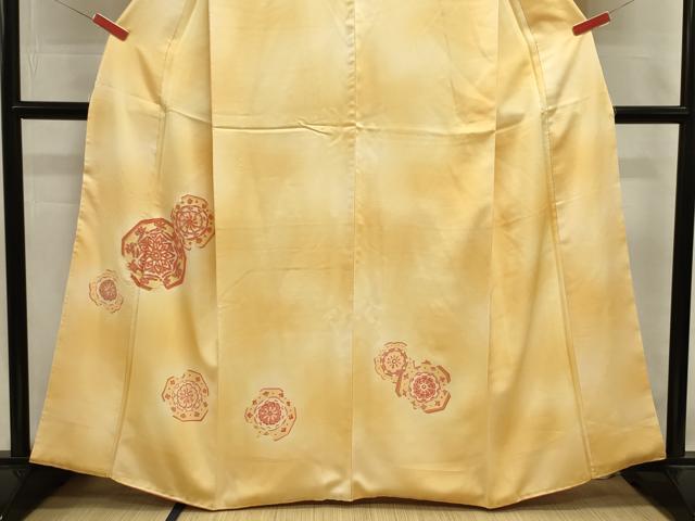 平和屋着物■中国三大刺繍　相良刺繍　訪問着　花絵皿文　暈し染め　正絹　逸品　DABJ9029ya