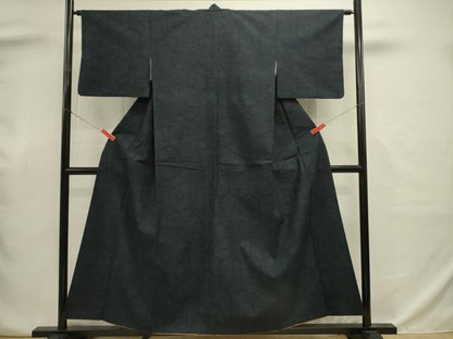 平和屋着物■上質な紬　亀甲花唐草文　正絹　逸品　DABJ9034ya