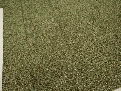平和屋着物■上質な小紋　紬地　芝草文　正絹　逸品　DABJ9039ya