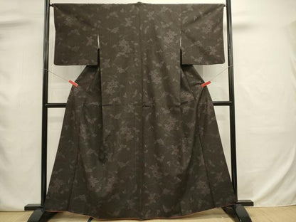 平和屋着物■上質な紬　花唐草文　正絹　逸品　DABJ9046ya
