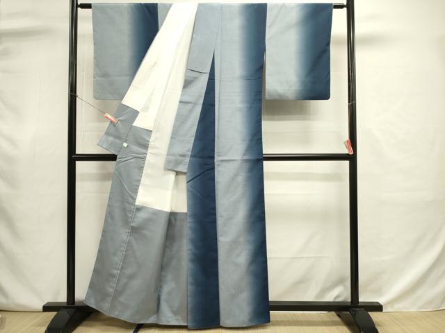 平和屋着物■上質な紬　間道　暈し染め　鈴乃屋扱い　正絹　逸品　DABJ9052ya