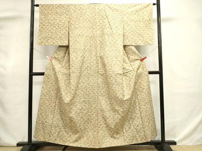 平和屋着物■上質な小紋　草花文　正絹　逸品　DABJ9056ya