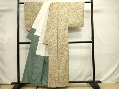 平和屋着物■上質な小紋　草花文　正絹　逸品　DABJ9056ya