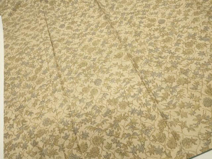 平和屋着物■上質な小紋　草花文　正絹　逸品　DABJ9056ya