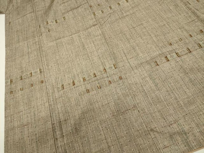 平和屋着物■上質な紬　横段抽象文　正絹　逸品　DABJ9057ya