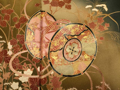 平和屋着物■豪華黒留袖　花鼓文　暈し染め　金彩　正絹　逸品　DABJ9058ya