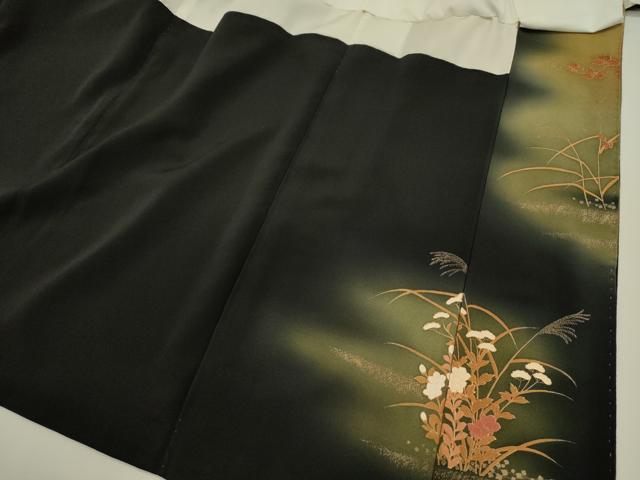 平和屋着物■豪華黒留袖　花鼓文　暈し染め　金彩　正絹　逸品　DABJ9058ya