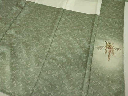 平和屋着物■訪問着　駒刺繍　亀甲花文　暈し染め　金彩　やまと誂製　正絹　逸品　DABJ9065ya