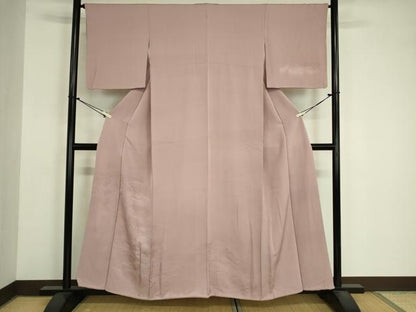 平和屋着物■無地絵羽訪問着　立波地紋　胡桃染色　正絹　逸品　DABJ9068ya