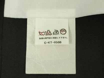 平和屋着物■豪華黒留袖　鳳凰花松文　金彩　正絹　逸品　DABJ9075ya