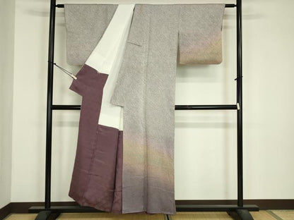 平和屋着物■訪問着　総絞り　霞文　暈し染め　正絹　逸品　DABJ9085ya