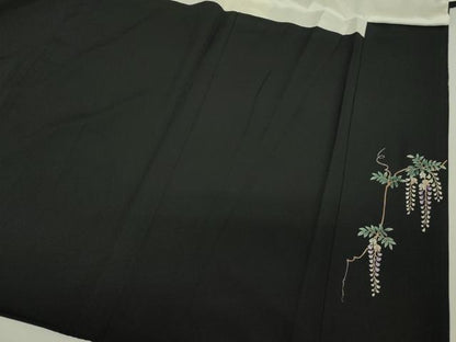 平和屋着物■豪華黒留袖　器物風景花文　金銀彩　正絹　逸品　DABJ9089ya